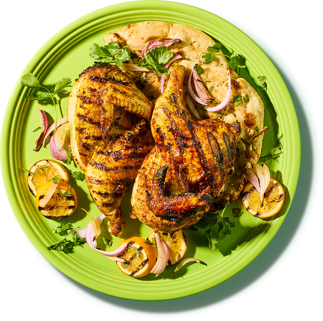A grid of food images